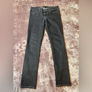 Prana 6-28 dark gray/black wash skinny jeans